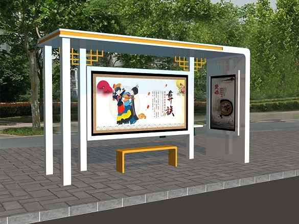 金屬烤漆公交站臺