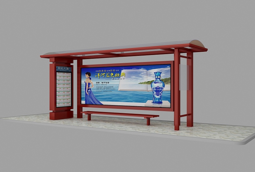 鄉(xiāng)鎮(zhèn)簡約候車亭燈箱