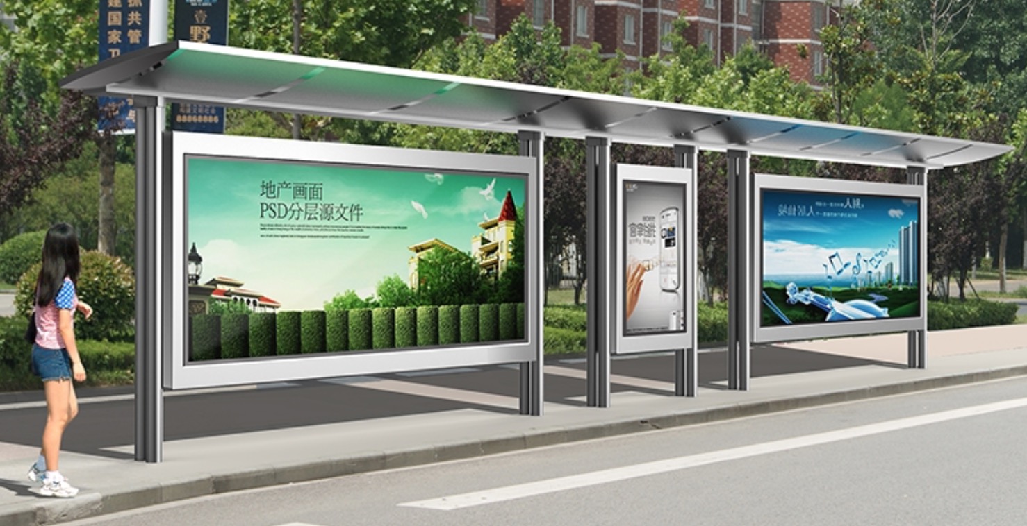 不銹鋼公交站臺(tái)燈箱